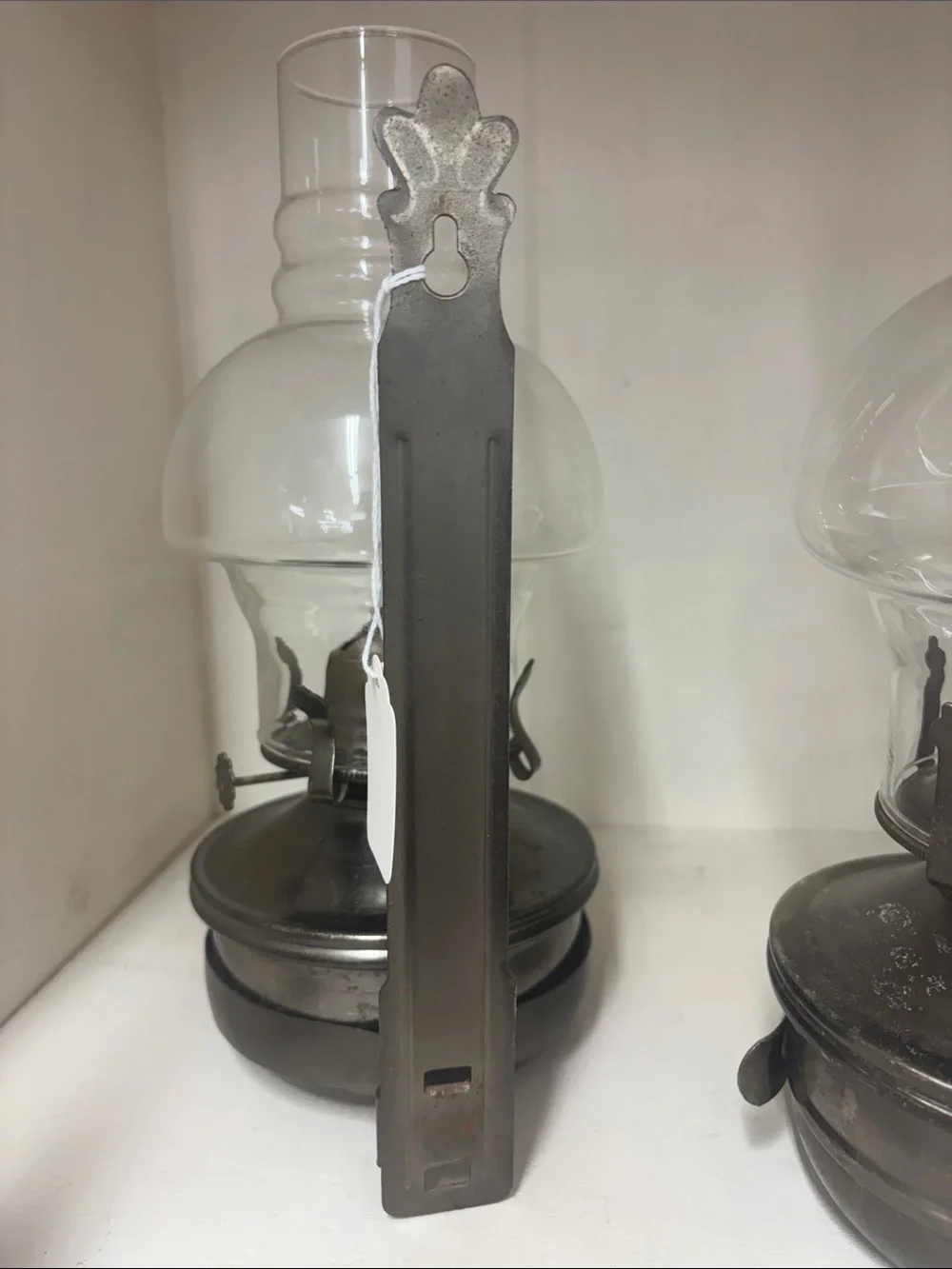 Pair of Black Vintage-Style Oil Lantern Wall Sconces